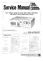 Technics - RS-676-US - Service manual 